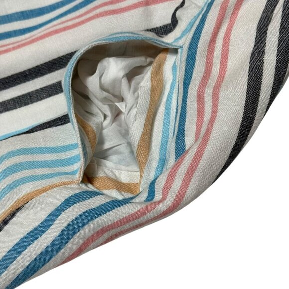 Striped Sleeveless Sundress LOFT Outlet Womens Size L Linen Blend Pockets - Picture 8 of 8